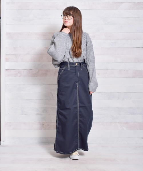 UNIVERSAL OVERALL(ユニバーサルオーバーオール)の「【72】【UNIVERSAL OVERALL】PAINTER SKIRT(スカート・レディース・ブラック/ベージュ/モカ/アイボリー/ネイビー/カーキ/グリーン/グレー・MEDIUM/LARGE/SMALL)」の20枚目の写真