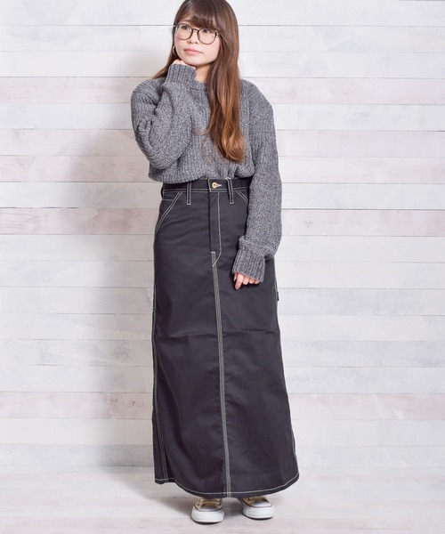 UNIVERSAL OVERALL(ユニバーサルオーバーオール)の「【72】【UNIVERSAL OVERALL】PAINTER SKIRT(スカート・レディース・ブラック/ベージュ/モカ/アイボリー/ネイビー/カーキ/グリーン/グレー・MEDIUM/LARGE/SMALL)」の21枚目の写真