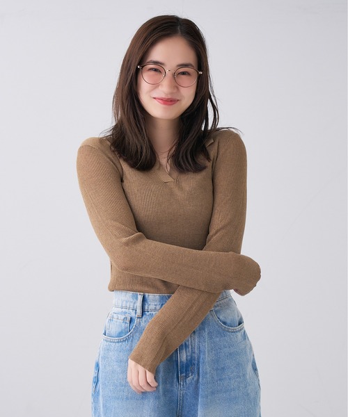 Zoff（ゾフ）の「ボストン型めがね｜Zoff CLASSIC（ゾフ クラシック）（メガネ・レディース・ブラウン/ブラウン系その他・FREE）」の16枚目の写真