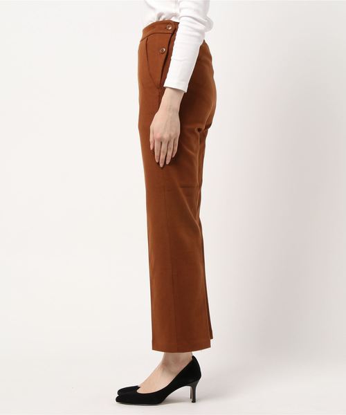 KOBE LETTUCE（コウベレタス）の「センタープレスサイドボタンフェイクウールストレートパンツ（その他パンツ・レディース・アイボリー/ミント/ブルー/ブラウン系その他・SM）」の18枚目の写真