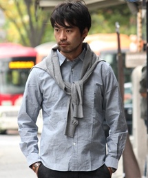 JOURNAL STANDARD | レザーパイピングシャンブレーレギュラーカラーシャツ #●(シャツ/ブラウス)