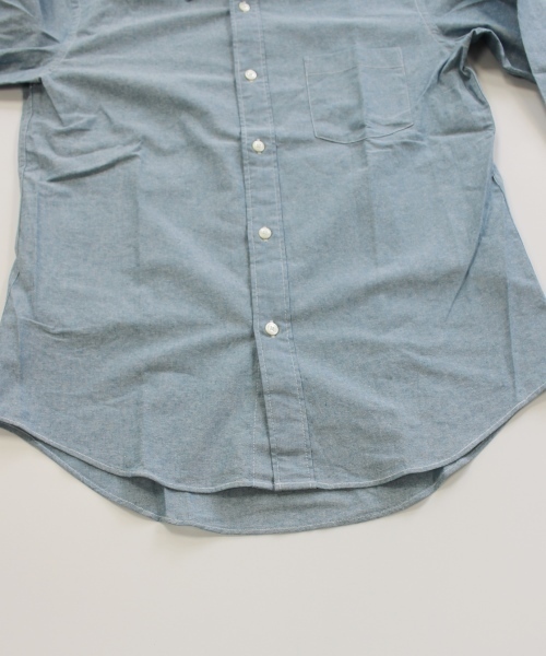 JOURNAL STANDARD（ジャーナルスタンダード）の「レザーパイピングシャンブレーレギュラーカラーシャツ #●（シャツ/ブラウス・メンズ・ホワイト/ブルー/ネイビー・MEDIUM/SMALL/LARGE）」の9枚目の写真