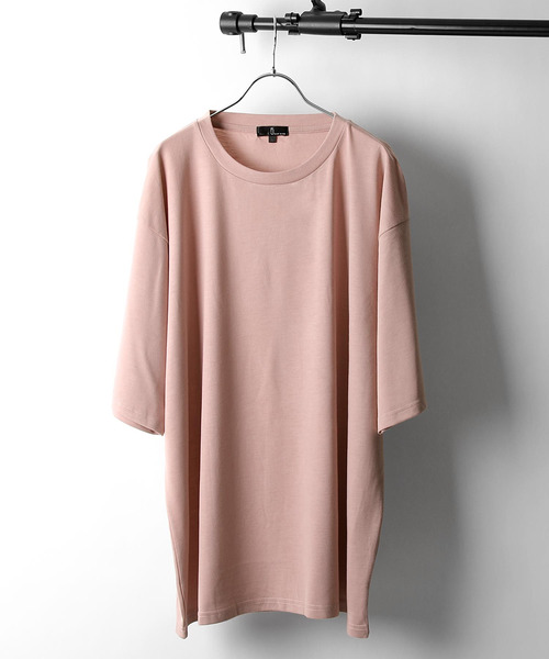 ZIP FIVE（ジップファイブ）の「【ZIP FIVE】T/Rビッグシルエット5分袖Tシャツ（Tシャツ/カットソー・メンズ・ホワイト/ブラック/ダークグリーン/ベージュ/パープル/ネイビー/ブラウン/グレー/カーキ/スモークピンク/ワイン/グレイッシュブルー/チャコール・MEDIUM/LARGE）」の12枚目の写真