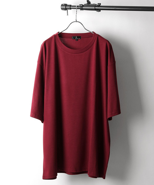 ZIP FIVE（ジップファイブ）の「【ZIP FIVE】T/Rビッグシルエット5分袖Tシャツ（Tシャツ/カットソー・メンズ・ホワイト/ブラック/ダークグリーン/ベージュ/パープル/ネイビー/ブラウン/グレー/カーキ/スモークピンク/ワイン/グレイッシュブルー/チャコール・MEDIUM/LARGE）」の13枚目の写真