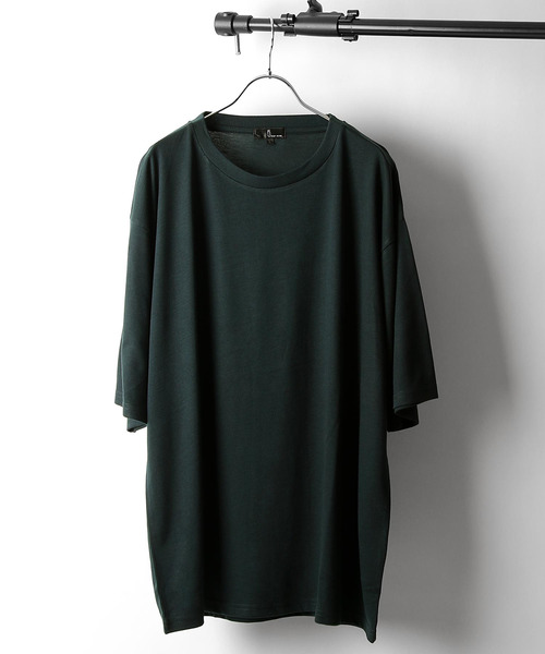 ZIP FIVE（ジップファイブ）の「【ZIP FIVE】T/Rビッグシルエット5分袖Tシャツ（Tシャツ/カットソー・メンズ・ホワイト/ブラック/ダークグリーン/ベージュ/パープル/ネイビー/ブラウン/グレー/カーキ/スモークピンク/ワイン/グレイッシュブルー/チャコール・MEDIUM/LARGE）」の7枚目の写真