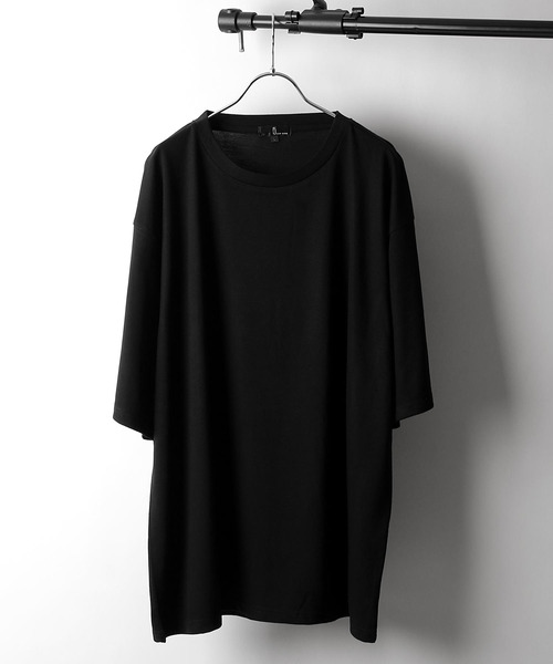 ZIP FIVE（ジップファイブ）の「【ZIP FIVE】T/Rビッグシルエット5分袖Tシャツ（Tシャツ/カットソー・メンズ・ホワイト/ブラック/ダークグリーン/ベージュ/パープル/ネイビー/ブラウン/グレー/カーキ/スモークピンク/ワイン/グレイッシュブルー/チャコール・MEDIUM/LARGE）」の15枚目の写真