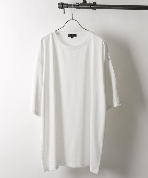 ZIP FIVE（ジップファイブ）の「【ZIP FIVE】T/Rビッグシルエット5分袖Tシャツ（Tシャツ/カットソー・メンズ・ホワイト/ブラック/ダークグリーン/ベージュ/パープル/ネイビー/ブラウン/グレー/カーキ/スモークピンク/ワイン/グレイッシュブルー/チャコール・MEDIUM/LARGE）」の16枚目の写真