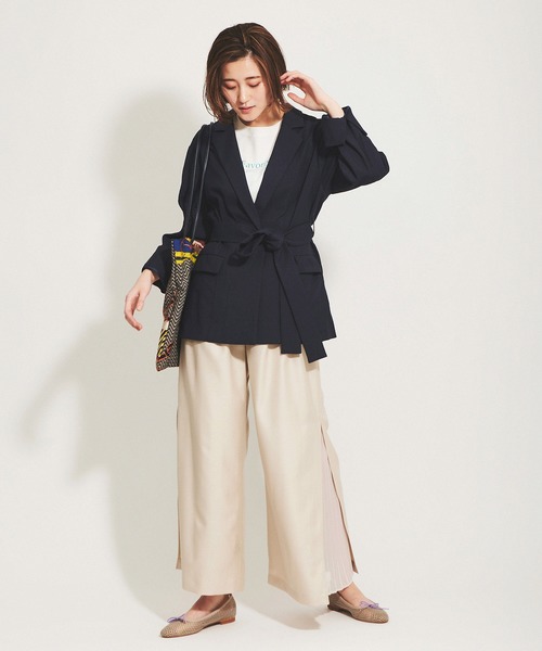 The Virgnia（ザ ヴァージニア）の「リネン混テーラードジャケット（テーラードジャケット・レディース・ネイビー/オフホワイト・36/38）」の7枚目の写真