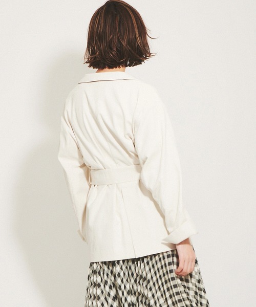 The Virgnia（ザ ヴァージニア）の「リネン混テーラードジャケット（テーラードジャケット・レディース・ネイビー/オフホワイト・36/38）」の11枚目の写真