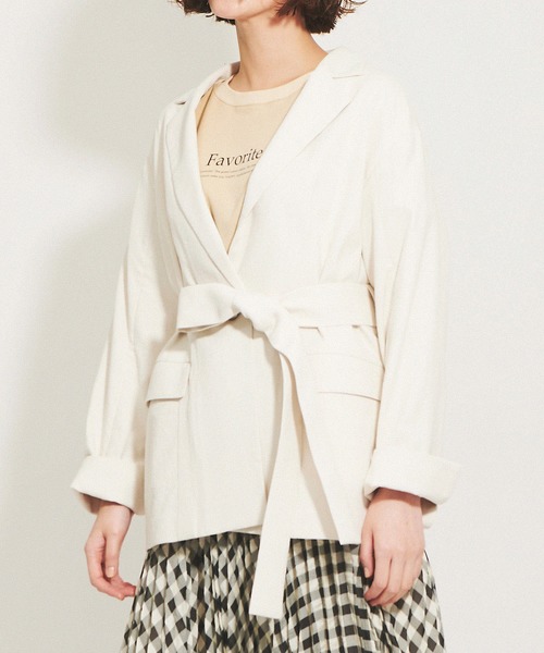 The Virgnia（ザ ヴァージニア）の「リネン混テーラードジャケット（テーラードジャケット・レディース・ネイビー/オフホワイト・36/38）」の10枚目の写真