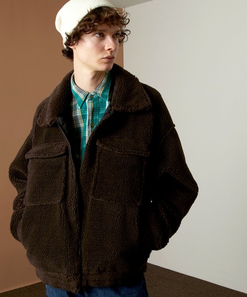 EMMA CLOTHES（エマクローズ）の「オーバーサイズ  ボア ストリングCPOブルゾン EMMA CLOTHES（ブルゾン・メンズ・ブラック/ブラウン/ベージュ系その他・S/M/L）」の7枚目の写真