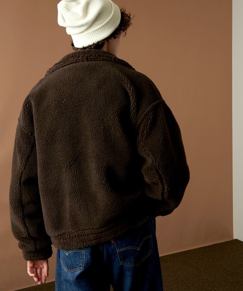 EMMA CLOTHES（エマクローズ）の「オーバーサイズ  ボア ストリングCPOブルゾン EMMA CLOTHES（ブルゾン・メンズ・ブラック/ブラウン/ベージュ系その他・S/M/L）」の5枚目の写真