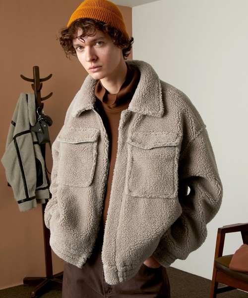 EMMA CLOTHES（エマクローズ）の「オーバーサイズ  ボア ストリングCPOブルゾン EMMA CLOTHES（ブルゾン・メンズ・ブラック/ブラウン/ベージュ系その他・S/M/L）」の16枚目の写真