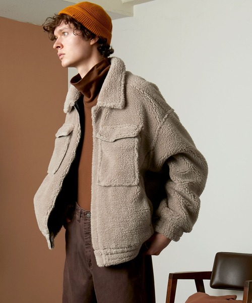 EMMA CLOTHES（エマクローズ）の「オーバーサイズ  ボア ストリングCPOブルゾン EMMA CLOTHES（ブルゾン・メンズ・ブラック/ブラウン/ベージュ系その他・S/M/L）」の15枚目の写真