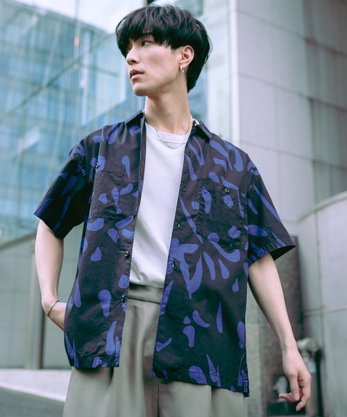 PUBLUX（パブリュクス）の「PUBLUX/パブリュクス 総柄 S/S オープン 
