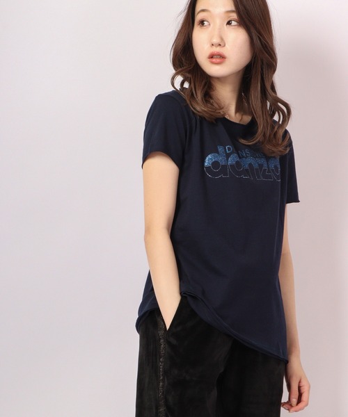 DIMENSIONE danza(ディメンシオーネ ダンツァ)の「ラメロゴストーンカットソー(Tシャツ/カットソー・レディース・ホワイト/グレー/ブラック/イエロー/ネイビー/レッド/スモークピンク・MEDIUM/SMALL/X-SMALL)」の21枚目の写真