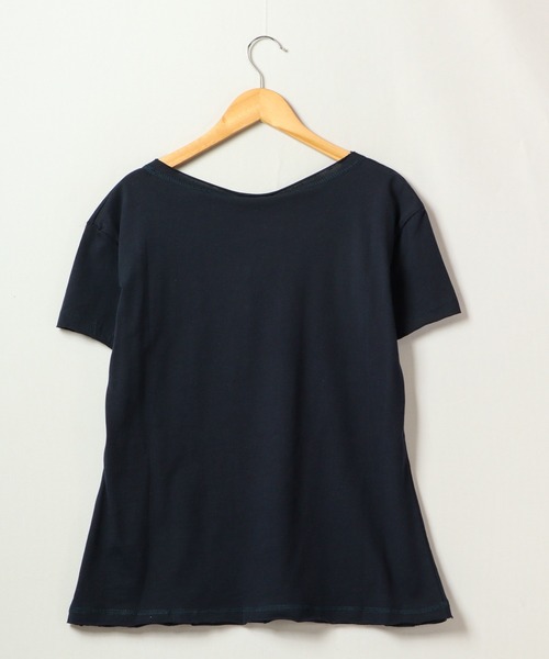 DIMENSIONE danza(ディメンシオーネ ダンツァ)の「ラメロゴストーンカットソー(Tシャツ/カットソー・レディース・ホワイト/グレー/ブラック/イエロー/ネイビー/レッド/スモークピンク・MEDIUM/SMALL/X-SMALL)」の20枚目の写真