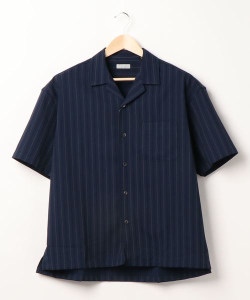 LOWRYS FARM(ローリーズファーム)の「REFLAXストライプS/S 886184(シャツ/ブラウス・メンズ・ネイビー/オフホワイト・MEDIUM/LARGE)」の2枚目の写真