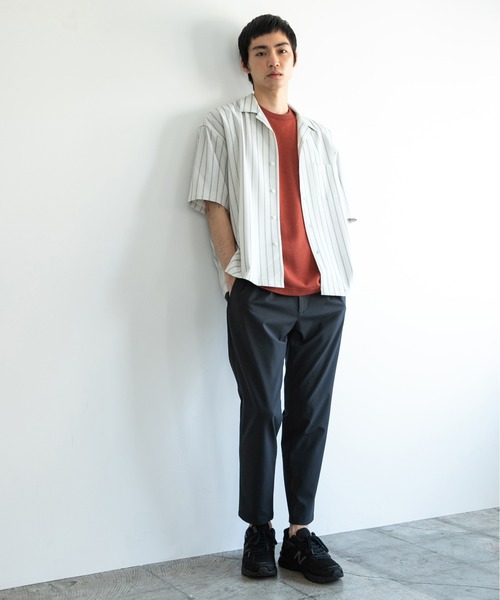 LOWRYS FARM(ローリーズファーム)の「REFLAXストライプS/S 886184(シャツ/ブラウス・メンズ・ネイビー/オフホワイト・MEDIUM/LARGE)」の4枚目の写真