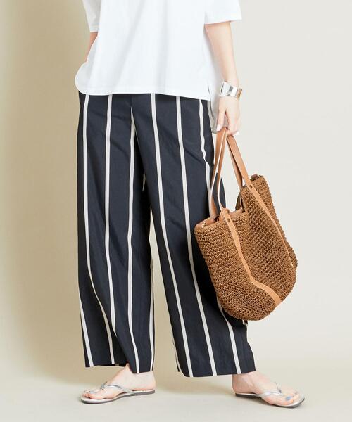 BEAUTY&YOUTH UNITED ARROWS（ビューティーアンドユースユナイテッドアローズ）の「BY ストライプワイドパンツ（その他パンツ・レディース・ブラック/ベージュ・SMALL/MEDIUM）」の3枚目の写真