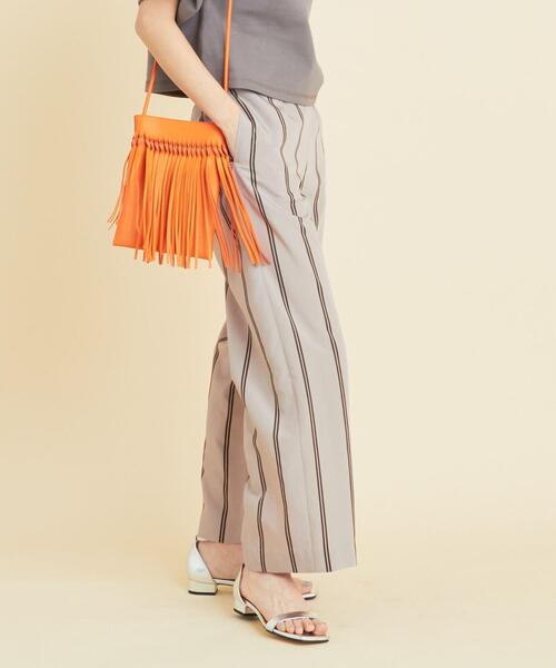 BEAUTY&YOUTH UNITED ARROWS（ビューティーアンドユースユナイテッドアローズ）の「BY ストライプワイドパンツ（その他パンツ・レディース・ブラック/ベージュ・SMALL/MEDIUM）」の8枚目の写真