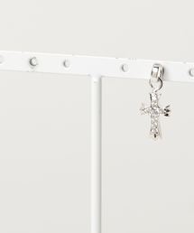 【LUGG NAGG SELECT/ ラグナグセレクト】シルバー925製　クロスドロップピアス[片耳用]