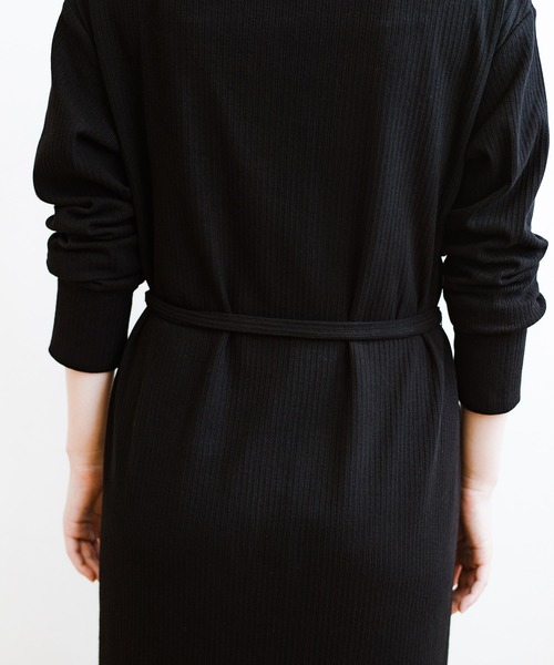 楽ちん便利な今っぽ 女っぽベルト付きカットソーリブワンピース ワンピース セール Haco ハコ のファッション