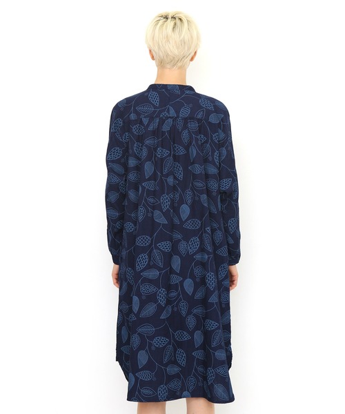 セール インディゴダブルガーゼシャツワンピース パターンドバインズ ネイビー シャツワンピース Design Tshirts Store Graniph デザイン ティーシャツ ストア グラニフ のファッション通販 Zozotown