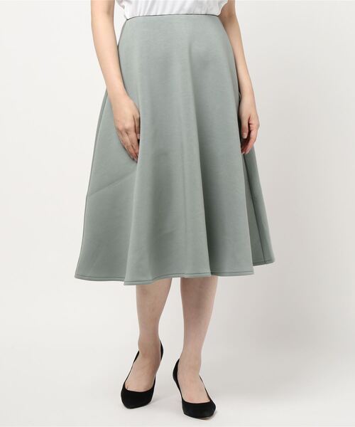 KOBE LETTUCE（コウベレタス）の「ボンディングフレアスカート（スカート・レディース・チャコールグレー/イエロー系その他/ピンク/アイボリー/ブラック/ミント/グレー/ベージュ・M/S）」の12枚目の写真