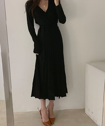 ニットプリーツワンピース