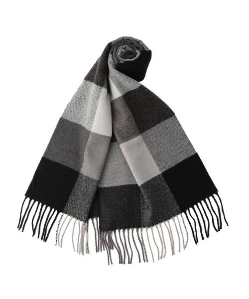 coen（コーエン）の「チェックマフラー（マフラー・メンズ・ブラック/オレンジ/ネイビー/レッド/ダークグレー・FREE）」の6枚目の写真