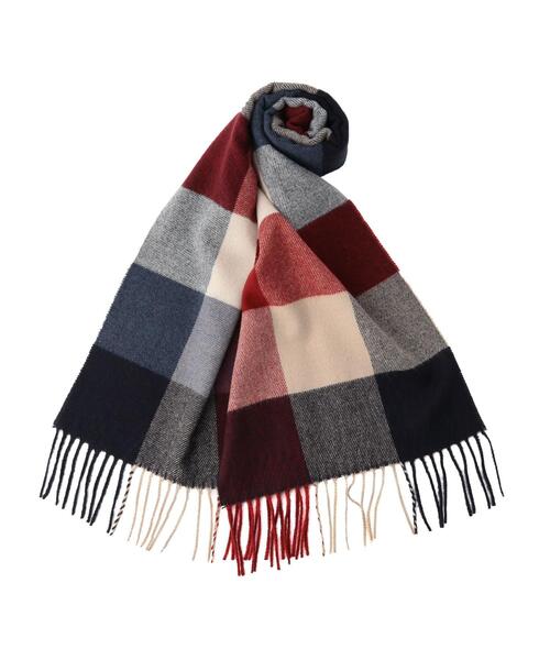 coen（コーエン）の「チェックマフラー（マフラー・メンズ・ブラック/オレンジ/ネイビー/レッド/ダークグレー・FREE）」の13枚目の写真