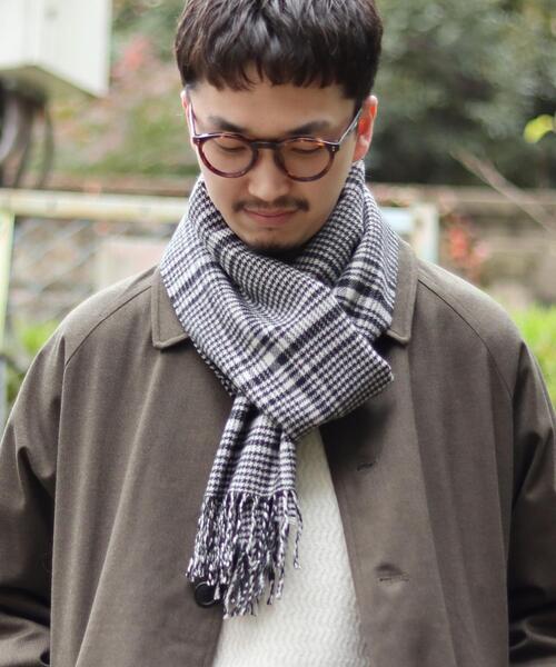 coen（コーエン）の「チェックマフラー（マフラー・メンズ・ブラック/オレンジ/ネイビー/レッド/ダークグレー・FREE）」の17枚目の写真