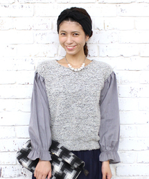 mystic | ブークレパフ長袖クループルオーバー(ニット/セーター)