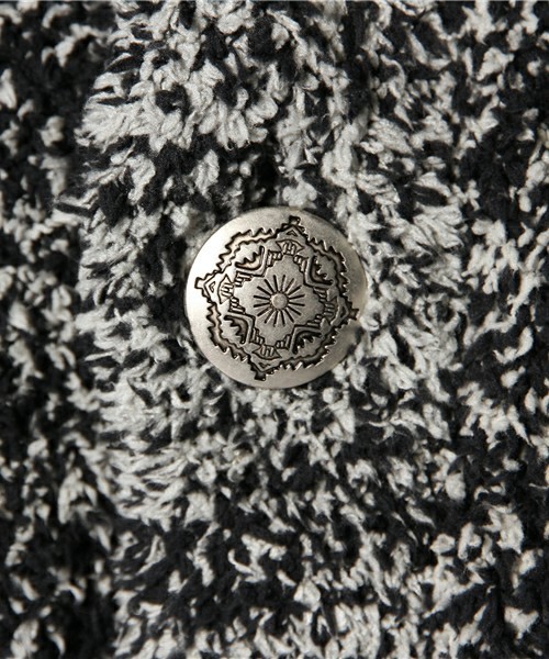 ROSE BUD COUPLES （ローズ バッド カップルズ）の「【Fine掲載】ポリエステルパイル ショールカラー ニット カーディガン（カーディガン/ボレロ・メンズ・ブラックミックス/ブルー系その他/カモフラージュ・MEDIUM/LARGE）」の11枚目の写真