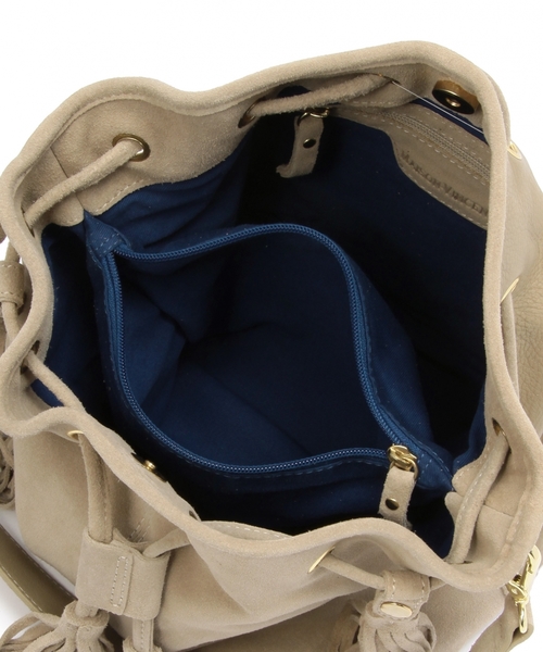 Another Edition(アナザーエディション)の「MAISON VINCENT タッセル巾着バッグ/ MAISON/V TSL キンチャクBAG(ショルダーバッグ・レディース・ブラック/ベージュ・フリー)」の7枚目の写真