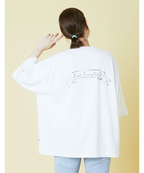 Little sunny bite（リトルサニーバイト）の「ogura akane x little sunny bite Bear big tee（Tシャツ/カットソー・レディース・ホワイト/ブラック/ピンク・FREE）」の13枚目の写真