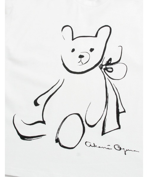 Little sunny bite（リトルサニーバイト）の「ogura akane x little sunny bite Bear big tee（Tシャツ/カットソー・レディース・ホワイト/ブラック/ピンク・FREE）」の4枚目の写真