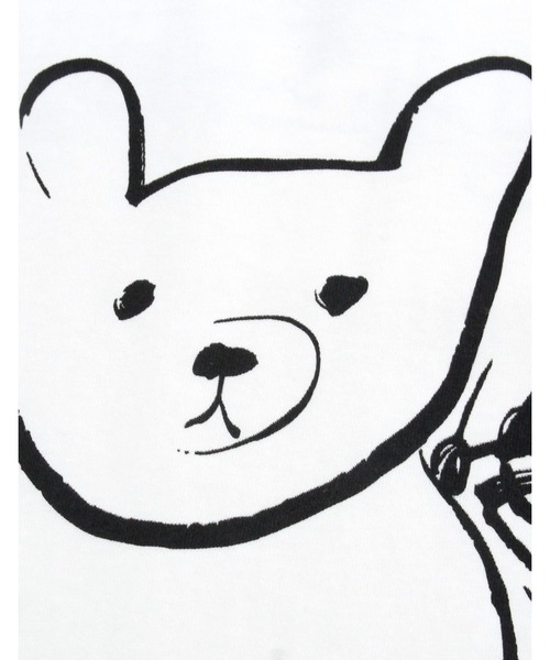 Little sunny bite（リトルサニーバイト）の「ogura akane x little sunny bite Bear big tee（Tシャツ/カットソー・レディース・ホワイト/ブラック/ピンク・FREE）」の7枚目の写真