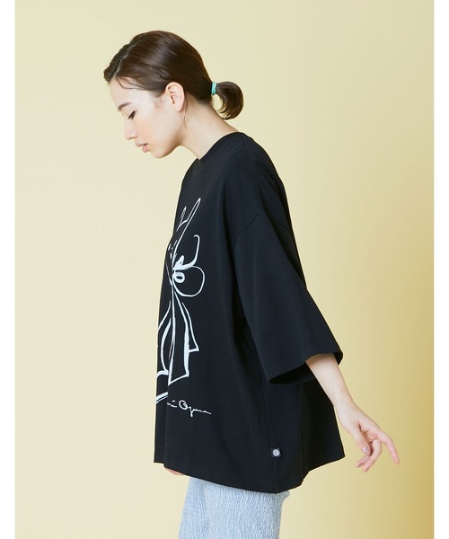 Little sunny bite（リトルサニーバイト）の「ogura akane x little sunny bite Bear big tee（Tシャツ/カットソー・レディース・ホワイト/ブラック/ピンク・FREE）」の14枚目の写真