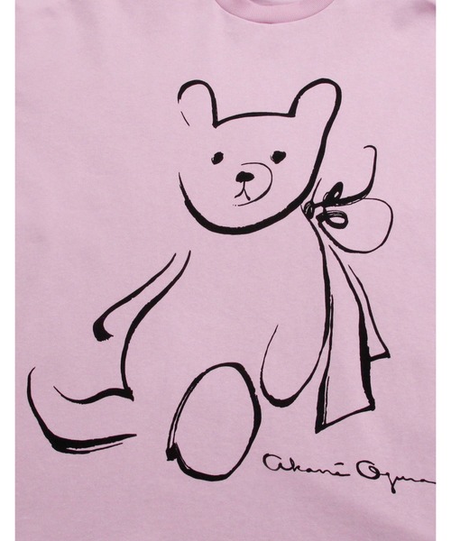 Little sunny bite（リトルサニーバイト）の「ogura akane x little sunny bite Bear big tee（Tシャツ/カットソー・レディース・ホワイト/ブラック/ピンク・FREE）」の12枚目の写真
