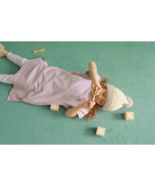 StompStamp（ストンプスタンプ）の「KIDS One-piece【AJUGA.×FRUIT OF THE LOOM】（ワンピース・キッズ・ライラック/チャコール・100cm/120cm/140cm）」の3枚目の写真