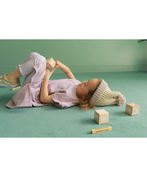 StompStamp（ストンプスタンプ）の「KIDS One-piece【AJUGA.×FRUIT OF THE LOOM】（ワンピース・キッズ・ライラック/チャコール・100cm/120cm/140cm）」の4枚目の写真