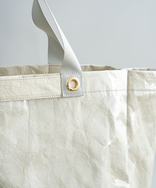 DouDou(ドゥドゥ)の「ペーパーナイロントート(トートバッグ・レディース・ライトグレー/キャメル・FREE)」の7枚目の写真