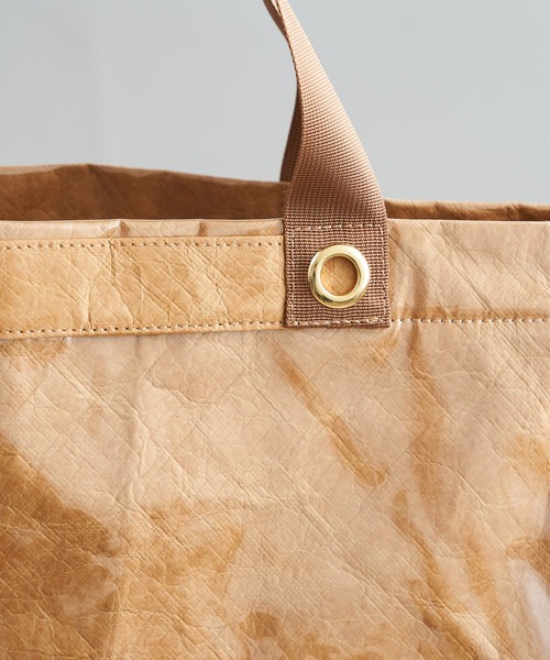DouDou(ドゥドゥ)の「ペーパーナイロントート(トートバッグ・レディース・ライトグレー/キャメル・FREE)」の14枚目の写真