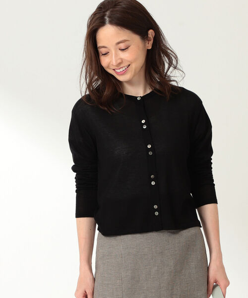 新品　Demi-luxe beams カシミヤクルーネックカーディガン Demi-Luxe BEAMS（デミルクス ビームス）の「Demi-Luxe BEAMS