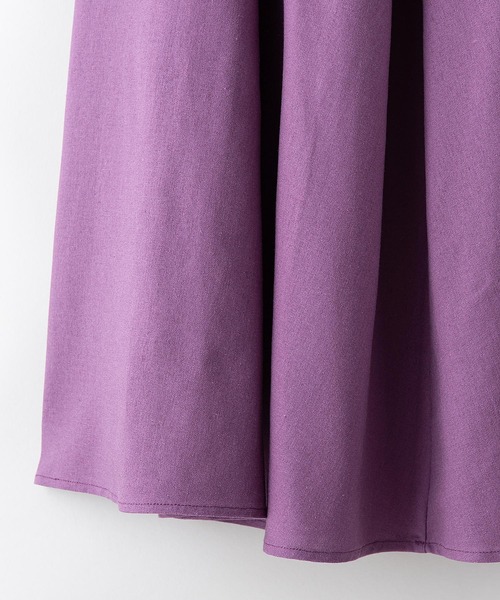 INNOCENT BLUE（イノセントブルー）の「【innocent blue/イノセントブルー】コットンリネンギャザースカート（ロングスカート）（スカート・レディース・ブラック/ベージュ/パープル/ブルー/ライトグリーン/ライトブラウン/クリーム・MEDIUM）」の11枚目の写真