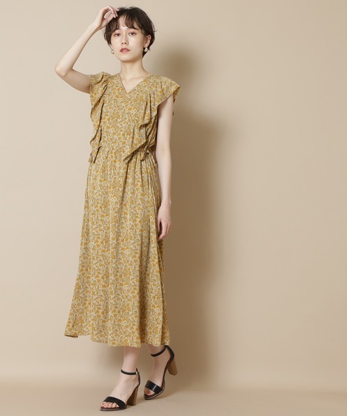 メーカー直販最新入荷 N N N N Basic Basic エヌエヌナチュラルビューティーベーシック のファッション Natural フリルショルダー柄ワンピース ワンピース Beauty Beauty 大好評販売中 ワンピース Www Browntrout Com