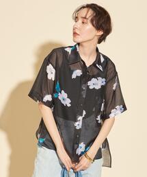 BEAUTY&YOUTH UNITED ARROWS | 【予約】BY シアーフラワープリント ショートスリーブシャツ -ウォッシャブル-(シャツ/ブラウス)