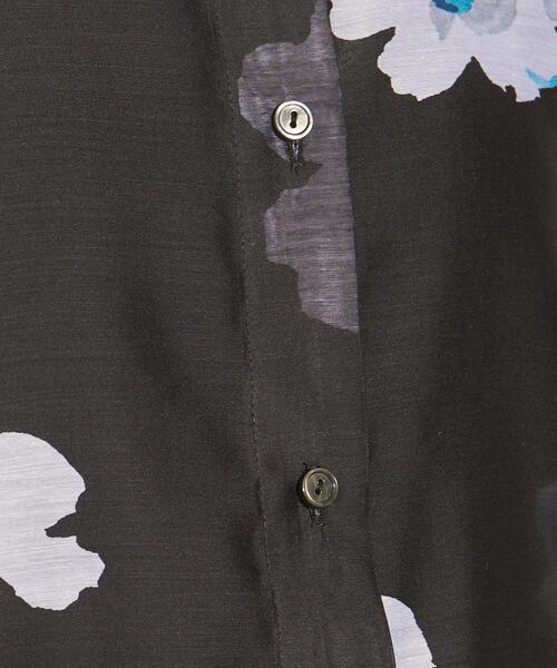 BEAUTY&YOUTH UNITED ARROWS（ビューティーアンドユースユナイテッドアローズ）の「BY∴ シアーフラワープリント ショートスリーブシャツ -ウォッシャブル-（シャツ/ブラウス・レディース・ブラック/ライトグレー・FREE）」の6枚目の写真